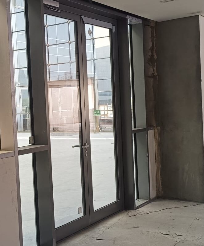 Atria Building Lusail – Aluminium Glazed Doors & Fixed Glass Partitions | Al Dana Technical Services & Engineering W.L.L